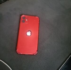 Apple iPhone with Bold Red Case